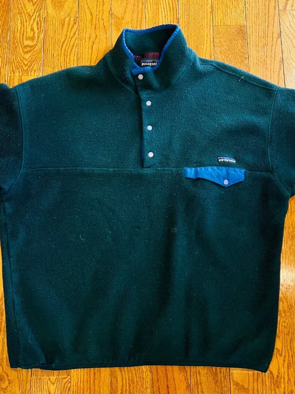 Vintage Patagonia Synchilla X Large Snap-T Pullover Fleece USA Green 90s XL